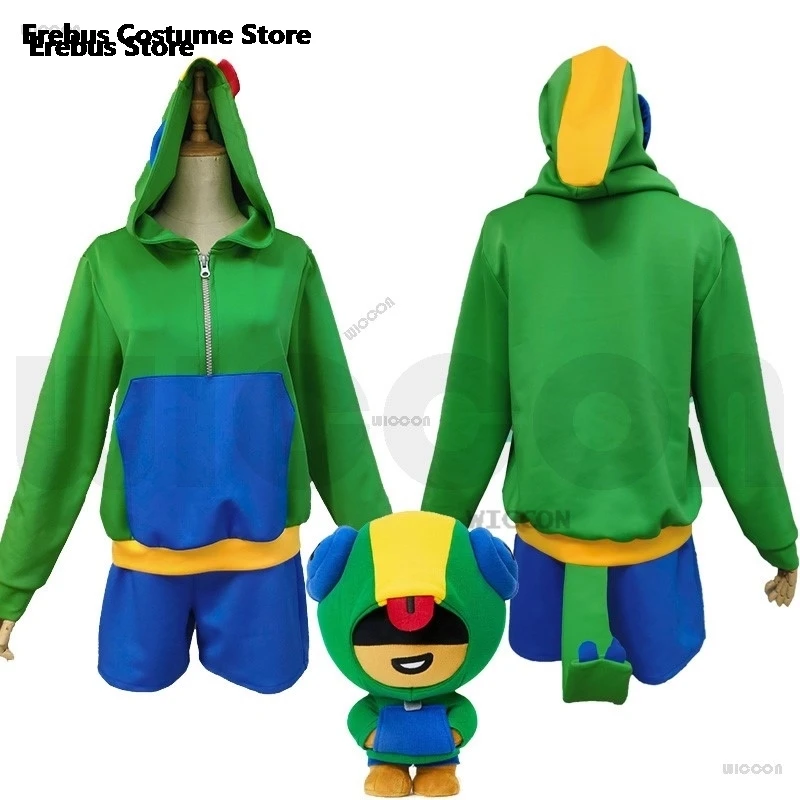 Leon Cosplay Legendary Hoddies Brawler Outfit Uniform Anime Unisex Top Shorts Halloween Party Role play Doujin Clothes