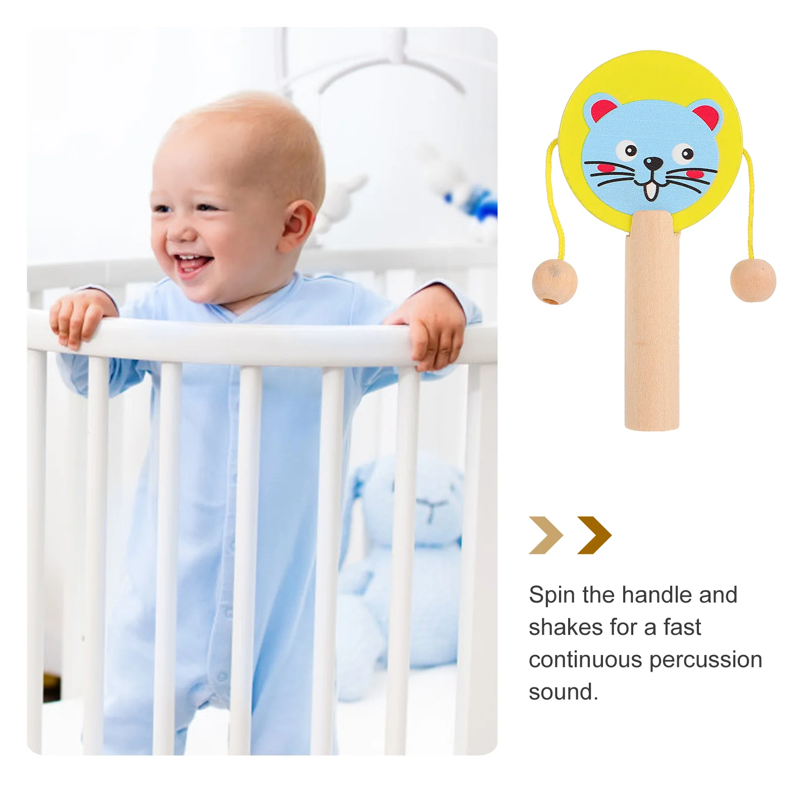 5 قطعة الطبول حشرجة الموت الحيوانية تدور هزة قرع الصوت طفل اللون الإدراك التعلم طبل لحديثي الولادة التنمية المبكرة #5