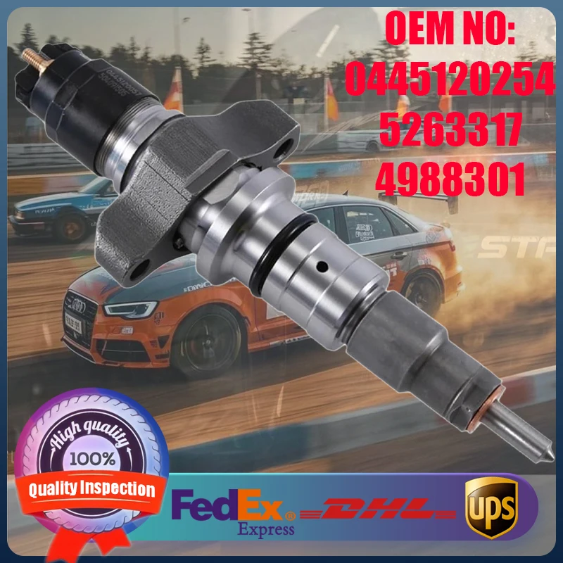 

Common Rail Fuel Injector 0445120254 0445120159 5263317 4988301 Suitable for Cummins ISB/QSB 6.7L Engine