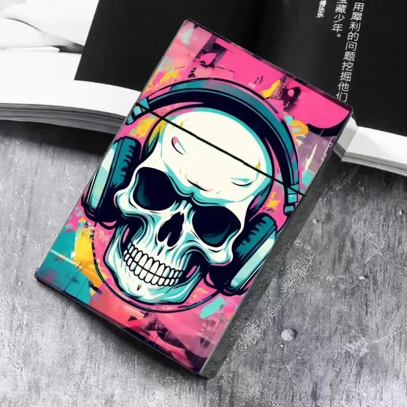 Halloween-Schädel, personalisierte Zigarettenschachtel, versiegelt, wasserdicht, Flip-Cover, 20er-Pack, grobe Zigarette, Zigarettenetui, Rauchwerkzeug