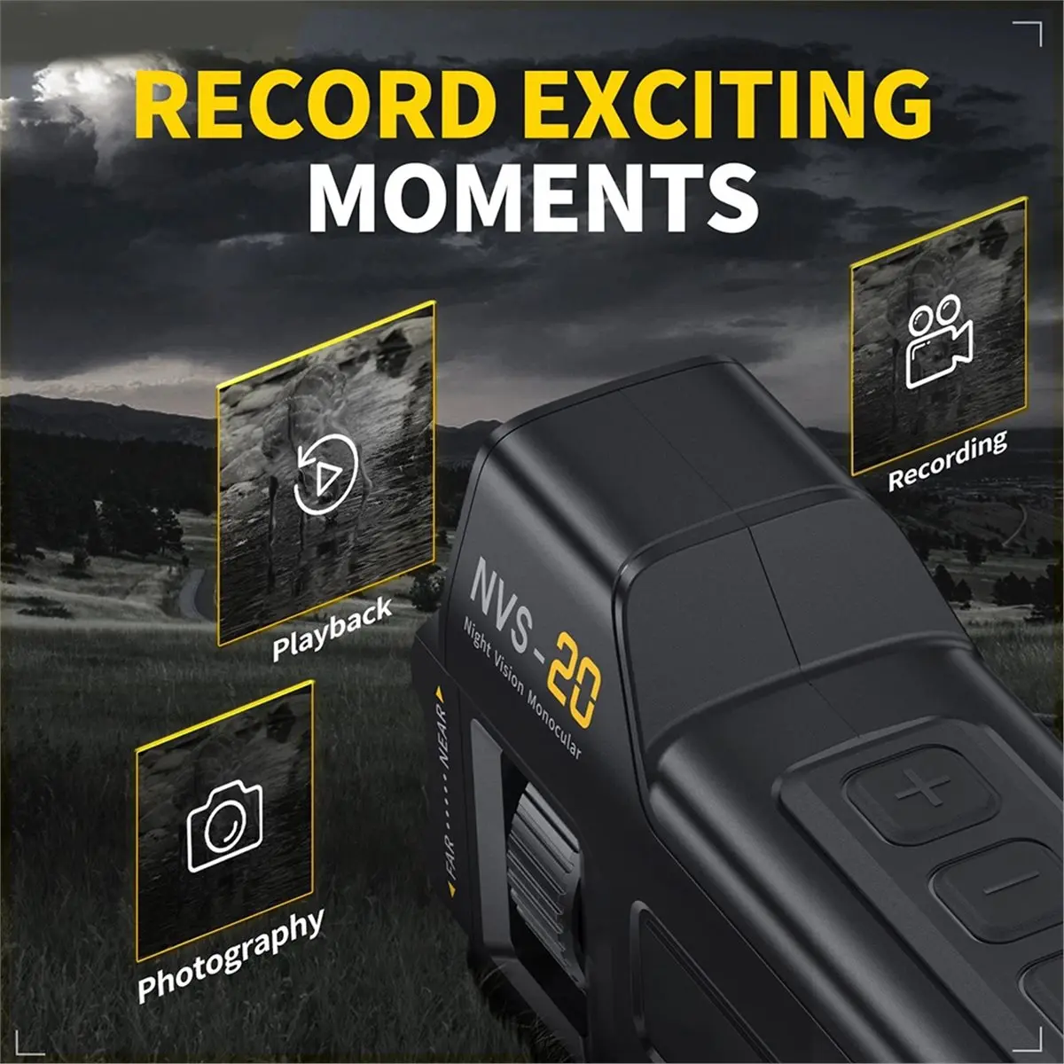2026 NEW Telescope 4K HD Monocular Night Vision Goggles 6X Digital Zoom 300m Camping Scope Day and Night Dual Use