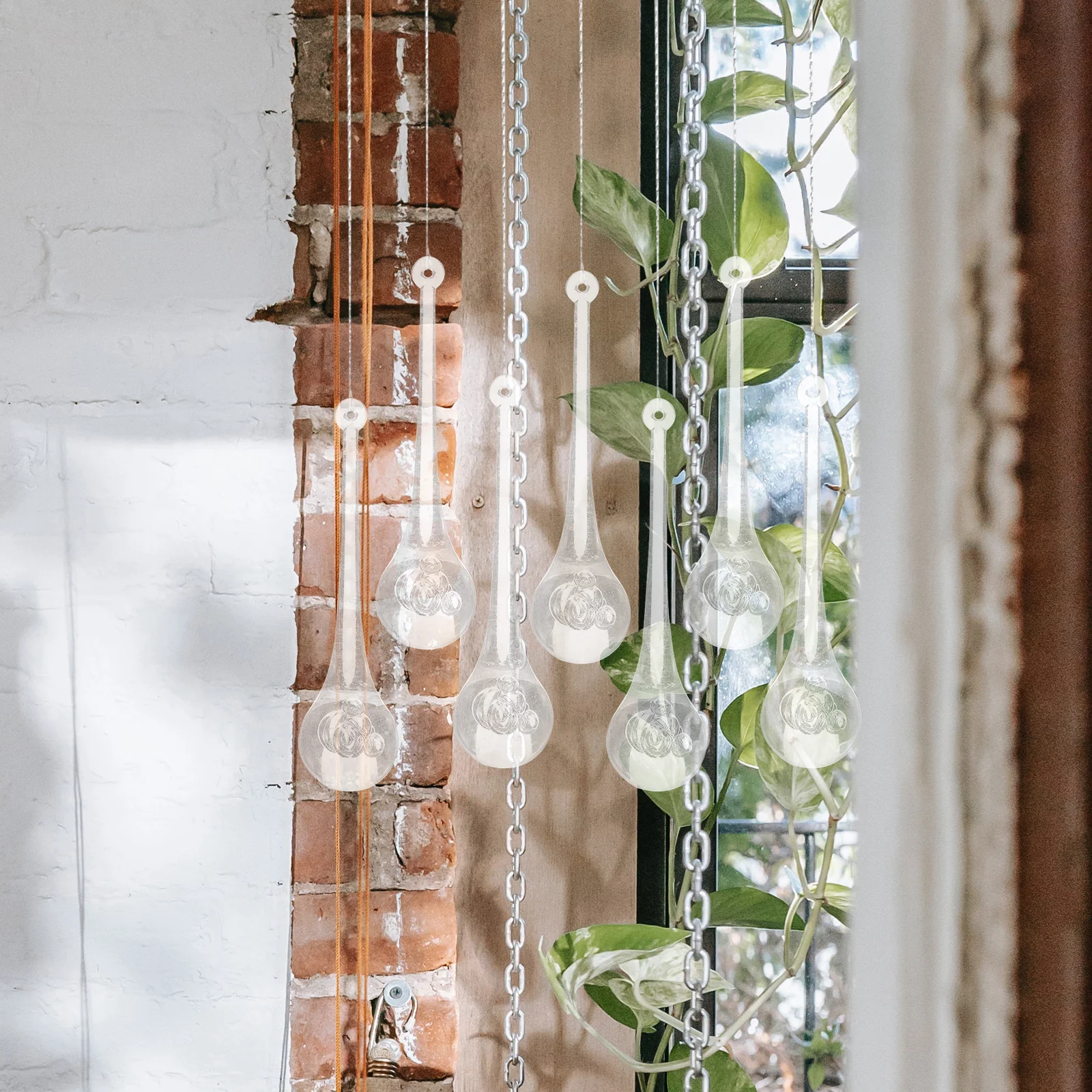 10 قطعة المعلقات الاكريليك المعلقة قطرة الماء قلادة مصباح المعلقات لمشاريع الحديقة الاكريليك الزينة قطرة الماء قلادة #1