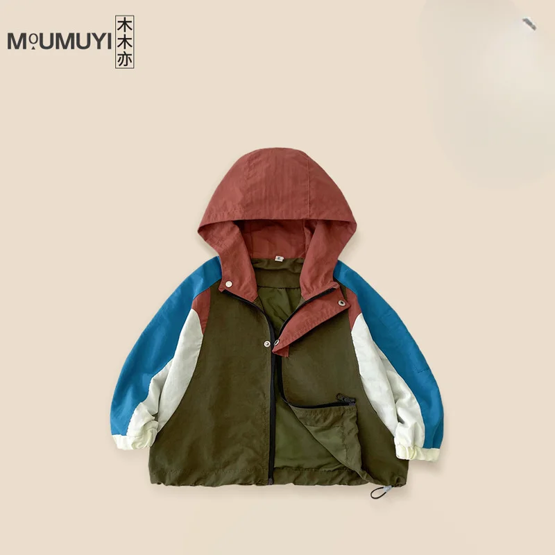 Kid Jacket Coat Children Autumn Waterproof Coat 2024 New Boys and Girls Hooded Casual Autumn Outdoor Wear Storm Jackets