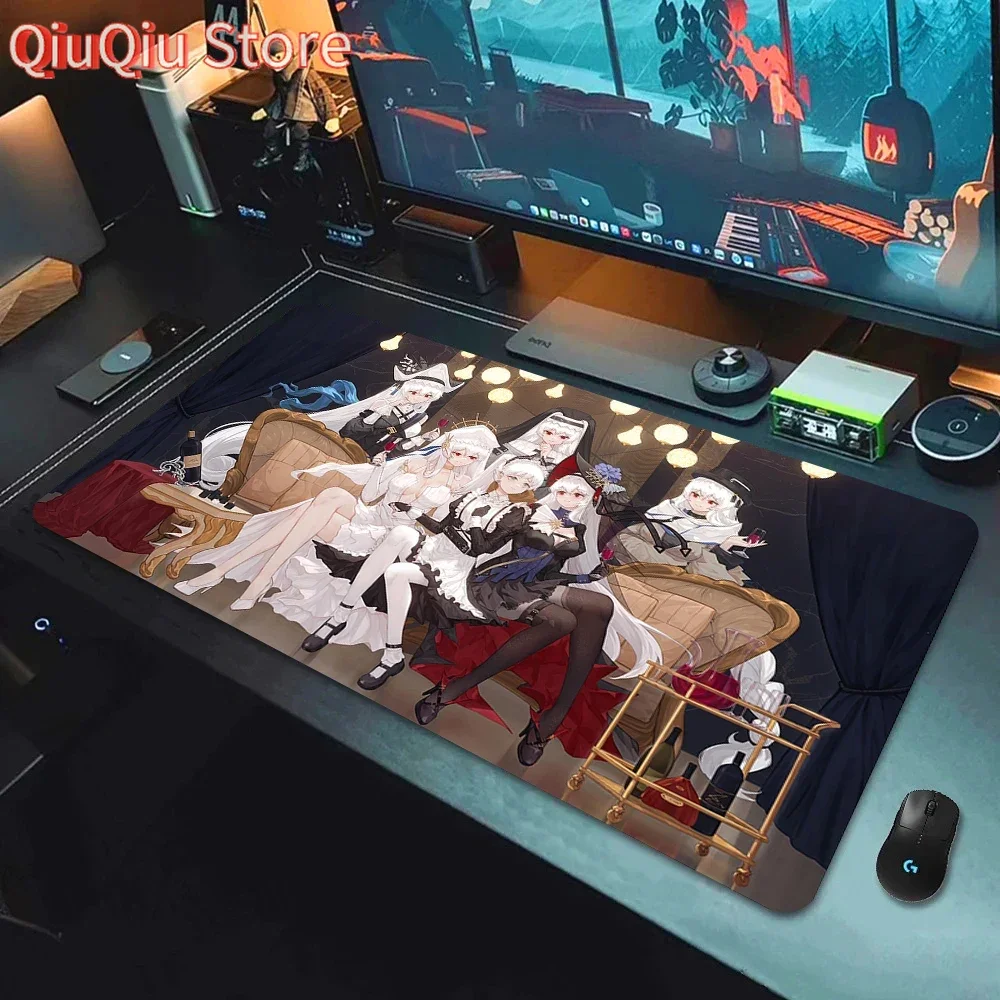 

90x40 Desk Mats Soft Natural Rubber Computer Table Mat Anime Girl Arknights Gabinete Mouse PadHD Custom Home New Large Mousepad