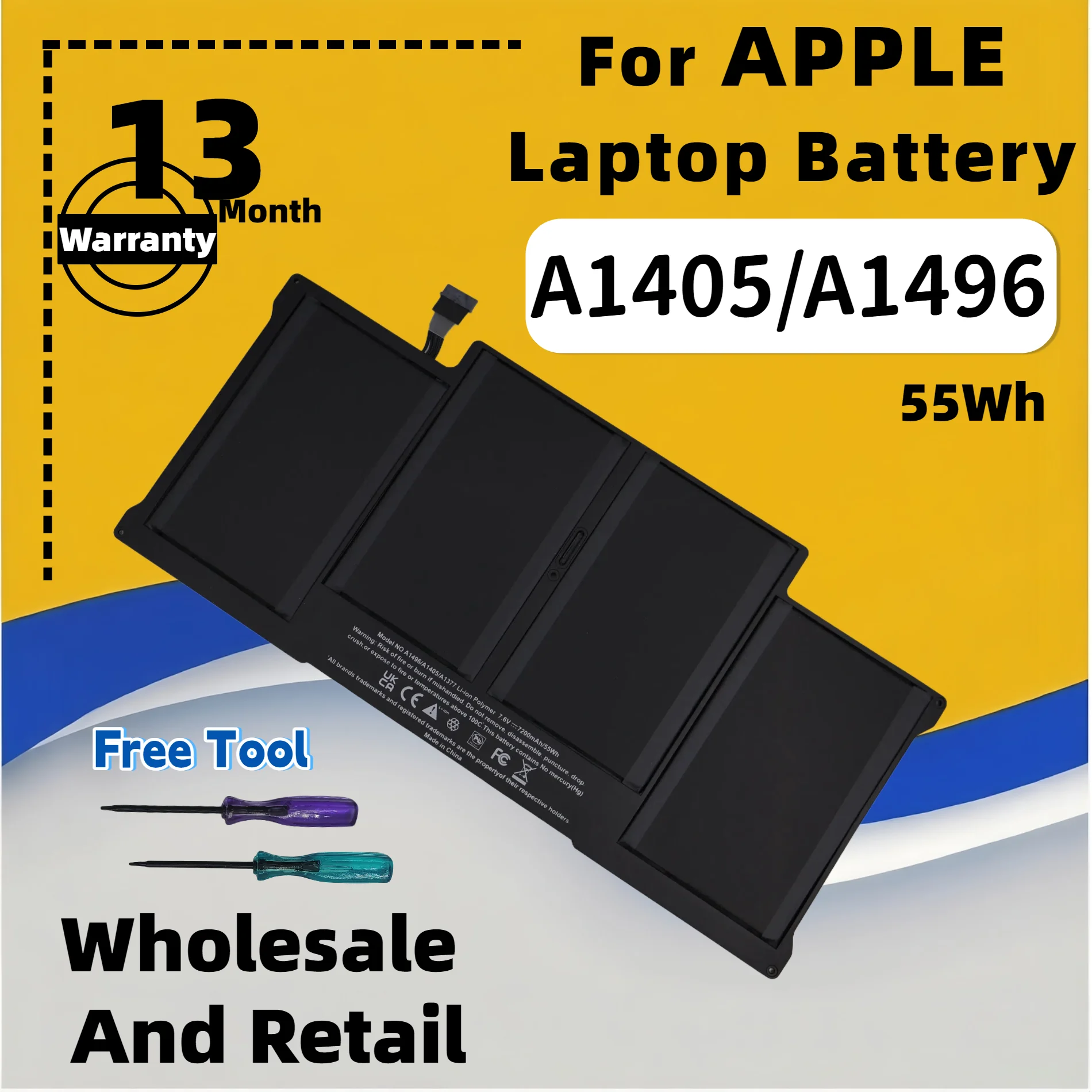 FRLESUI Good Quality Battery A1496 A1405 A1377 1406 A1495 For APPLE MacBook Air 13