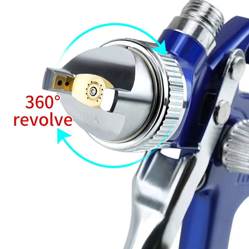 ZHUITU-Ensemble de pistolets pulvérisateurs professionnels, buse en acier HVLP, 1.0mm, 1.4mm, primaire automatique, peinture murale, pulvérisation de surface de meubles