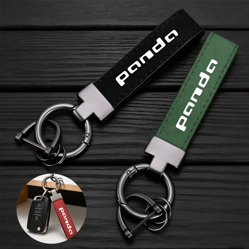 Llavero de cuero de gamuza para FIAT 500, Ducato, Panda, Grande Punto, Tipo, Abarth, Pulse, Strada, 600, Abarth, todas las series