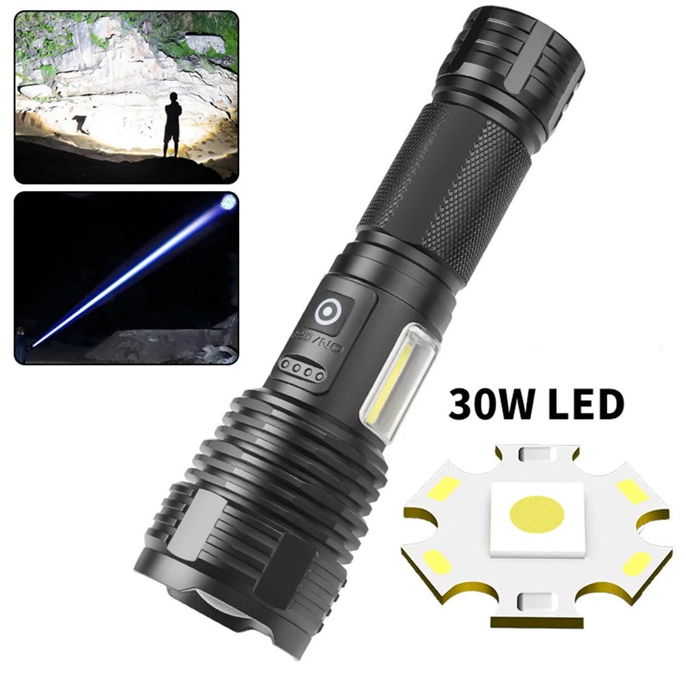 

Powerful LED Flashlight USB Charging Zoomable Flashlight IPX4 Waterproof Camping Lantern Flashlight 1000LM for Outdoor Emergency