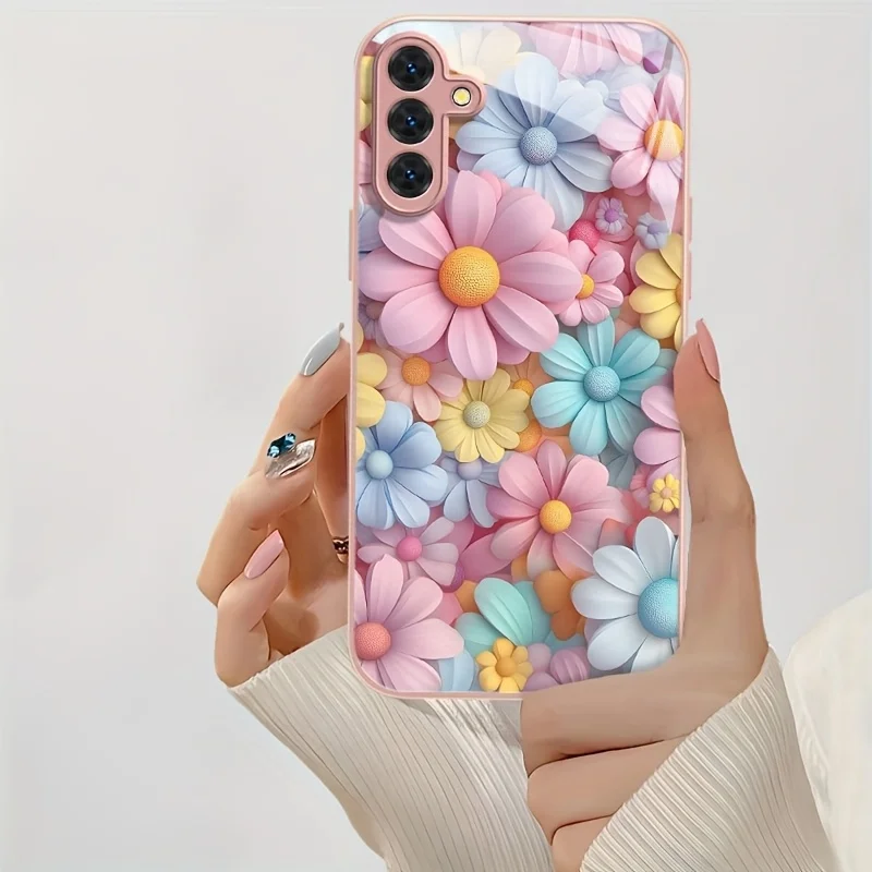 Tempered Glass Phone Case For Samsung S25 Ultra S26 S24 S23 S21 FE S22 Plus A56 5G A57 A55 A54 A17 A36 A53 A52S A34 Cases Cover
