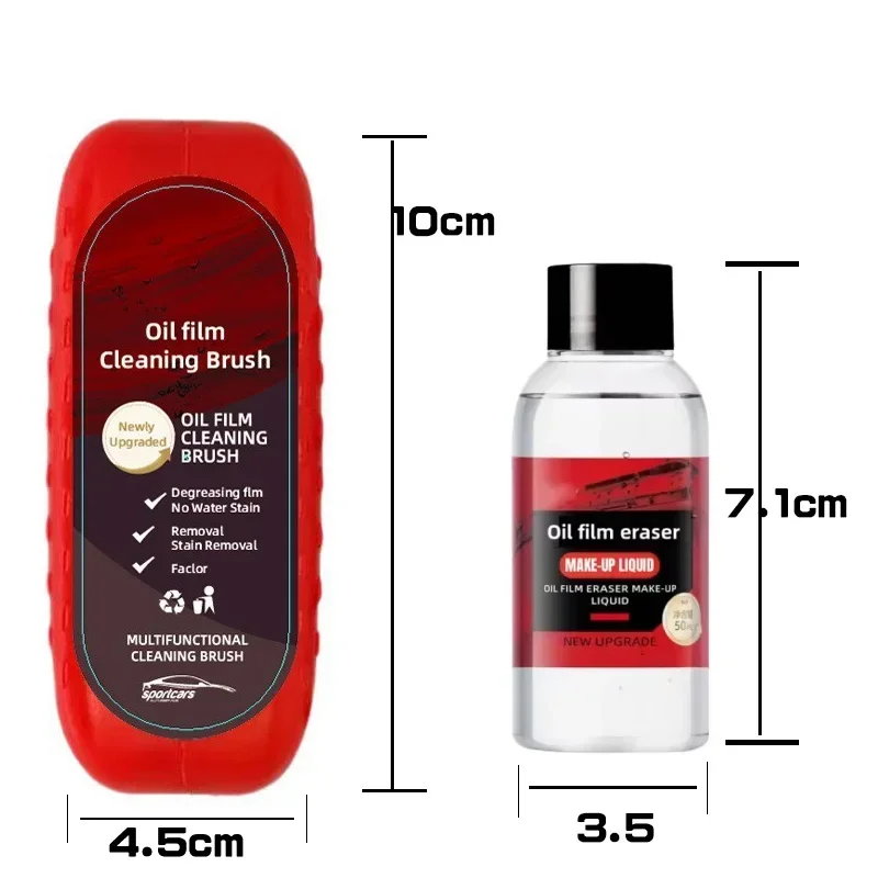 Car GlassCoating Oil Film Clean Brush  Powerful Windshield  Rearview Mirrors Cleaner Remove Dirt Car Glass Cleaning Brush