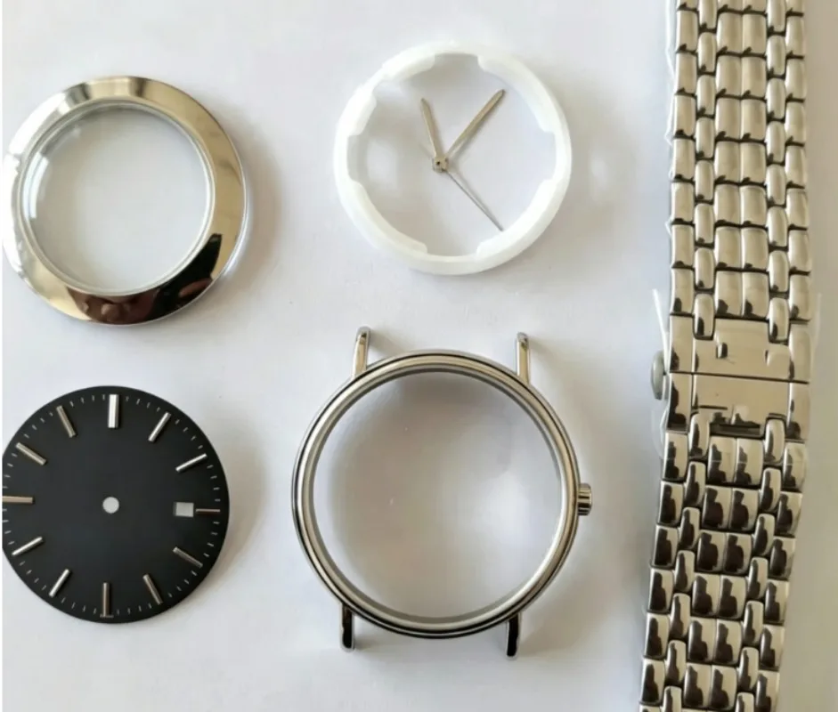 Complete Watch Case Spare Parts Sapphire Crystal Stainless Steel Shell Compatible With 2892 Movement