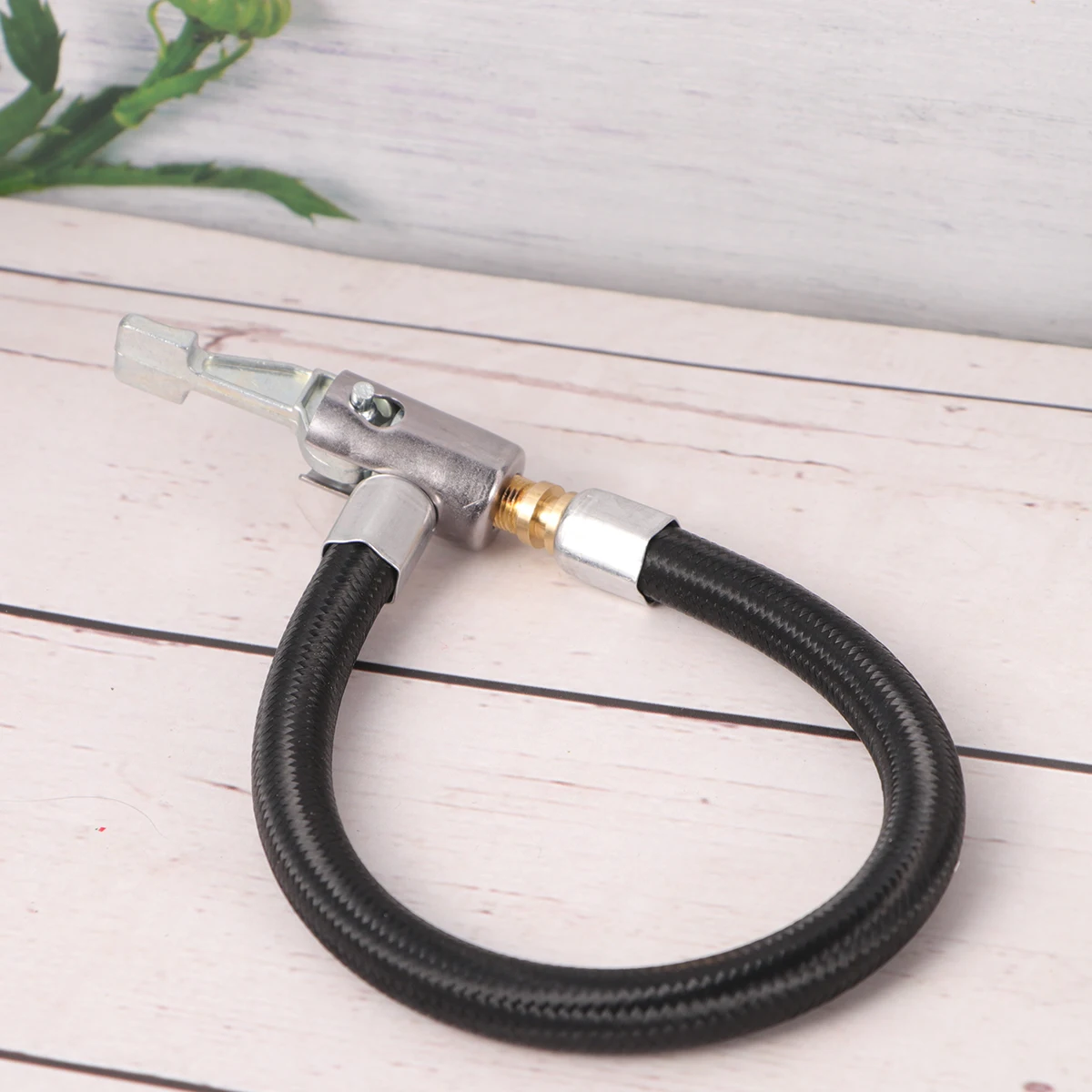 

1PC Locking Air Chuck Metal Tire Inflator Adapter Air Hose Extension Tube Car Bike Motorcycle Valve Thread
