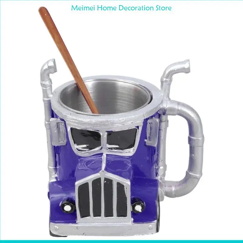 

H7BF Handcraft Truck Coffee Mug Drinking Cup Unique Truck Coffee Cup for Coffee and Truck Lover Easy to Use