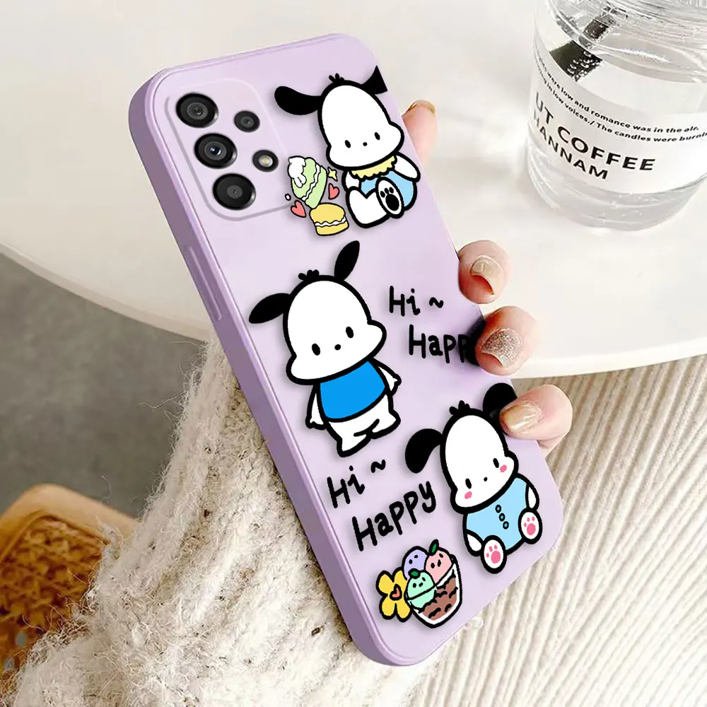 Pacha Dog Cartoon Pochacco Cover Phone Case For Samsung Galaxy A73 A72 A71 A54 A53 A52 A51 A42 A34 A33 A32 A31 A24 A23 A21S Case