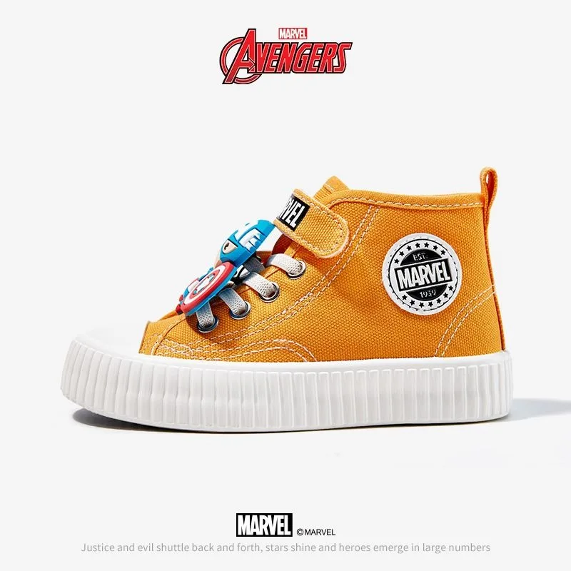 Zapatos de lona de dibujos animados de Marvel para niños, Zapatillas altas para niños, zapatos casuales para niños, tendencia de regalo, primavera y otoño, 2023