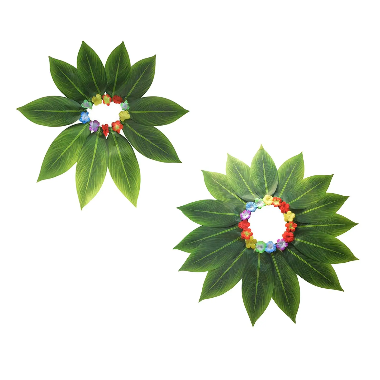 잔디 스커트 하와이 꽃 잎 스커트 성인용 어린이 의상 의상 액세서리