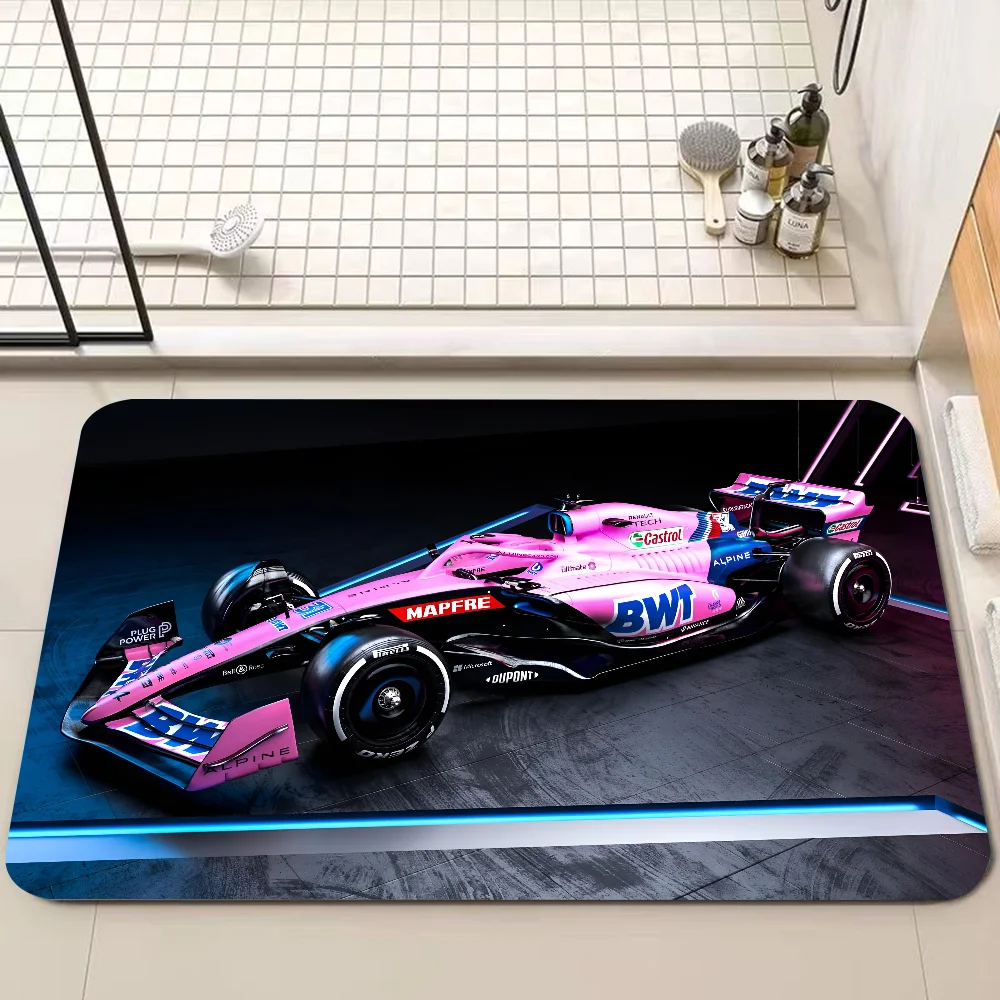 

Alpine F1 Team Floor Mat Doormats Home Carpet Foot Mat Bathroom Absorbent Mats Anti-Slip Mats Home Decor Supplies Carpets