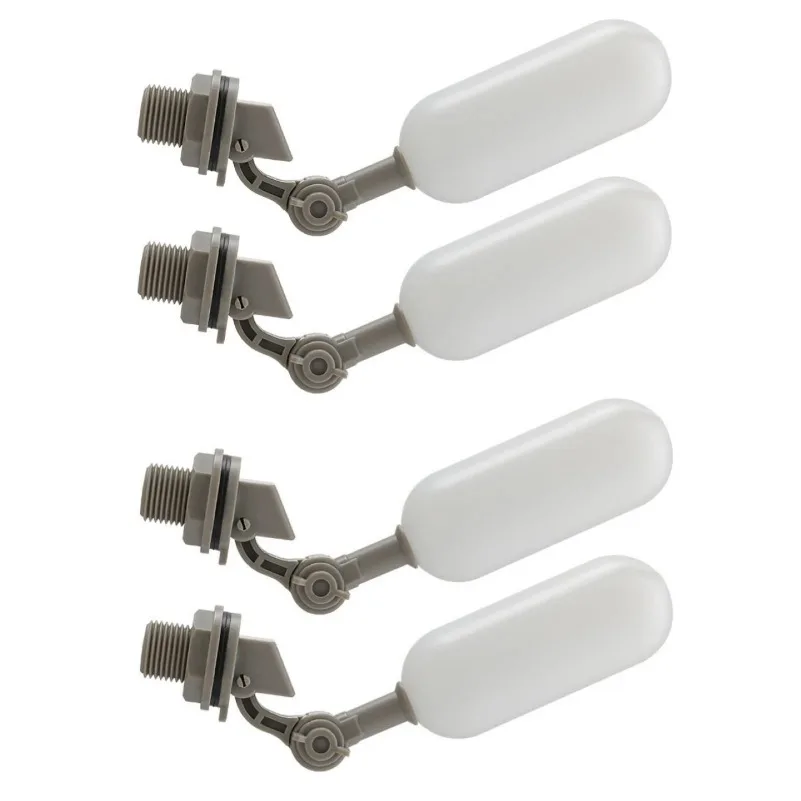 4Pcs/Set Plastic Water Float Ball Valve Shut Off 1/2-inch Automatic Feed Fill Fish Tank Aquarium Water Humidifier Valve