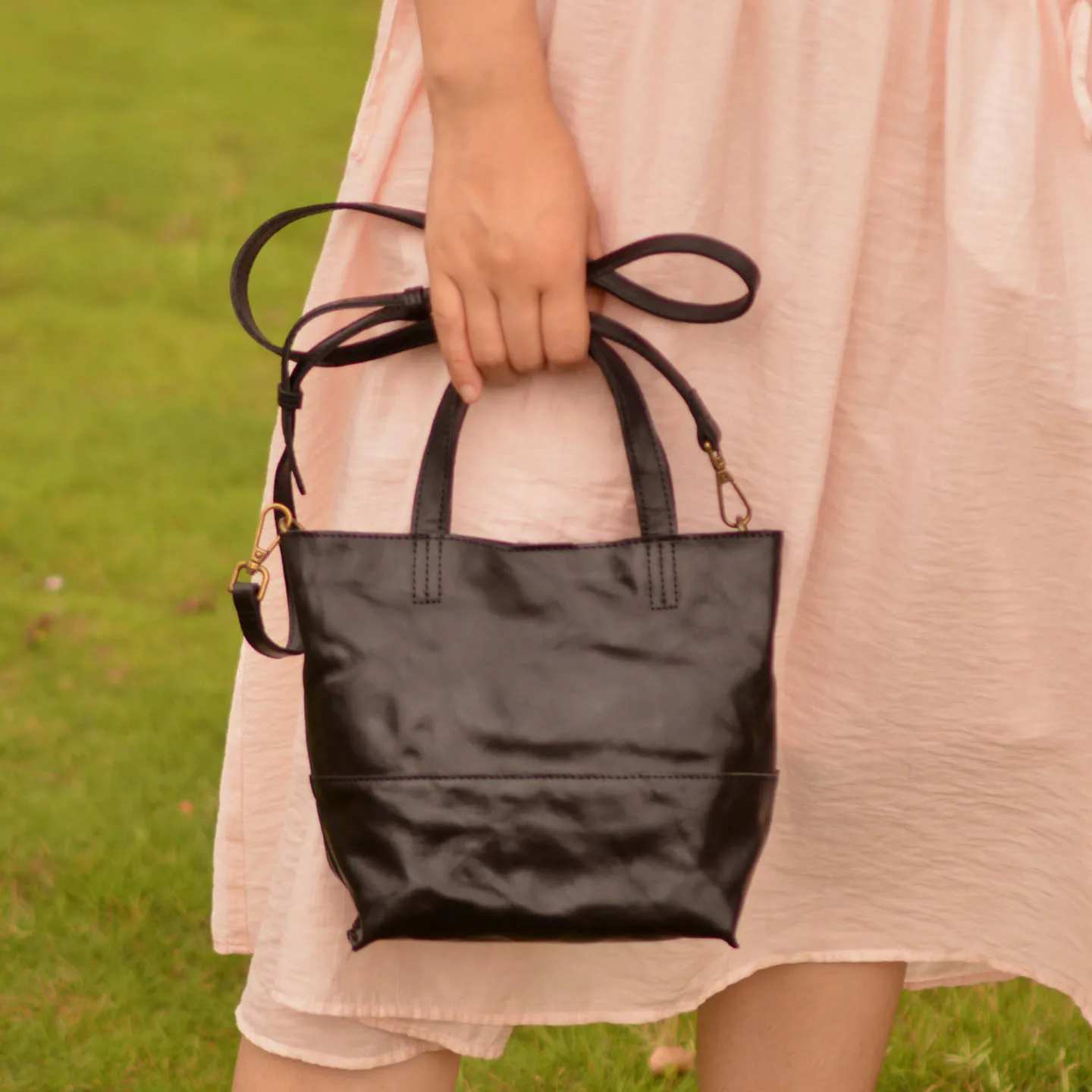 AETOO Retro genuine leather cowhide bucket bag for women, new style, Korean style, simple and versatile, high-end and stylish ha