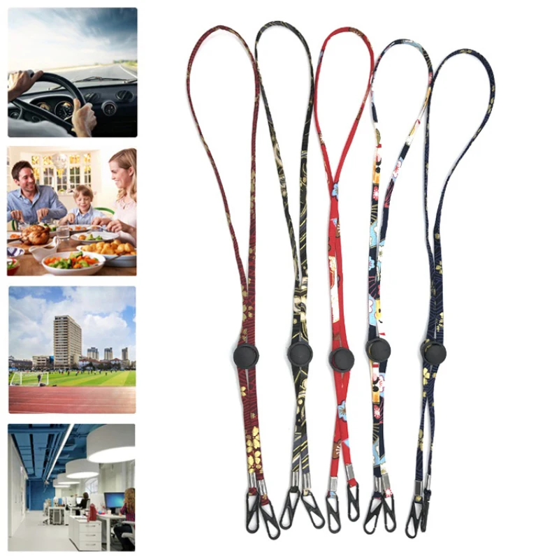 ที่ใส่หน้ากากปรับสายได้, ที่ใส่หน้ากากแบบคล้องตะขอแขวนทำจากสายโซ่กันตกสายโซ่คล้องแว่นตาไร้รอย