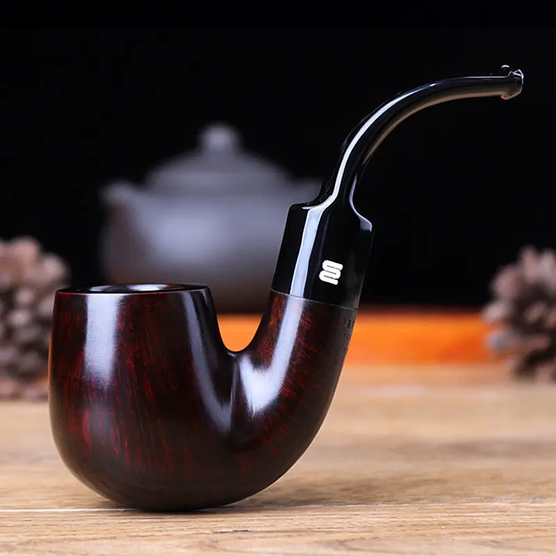 

Деревянная трубка для пескоструйной обработки, деревянные трубки, изогнутые фильтры 9 мм, трубки для дыма, табака, аксессуар для курения, подарок для мужчин, бесплатные инструменты