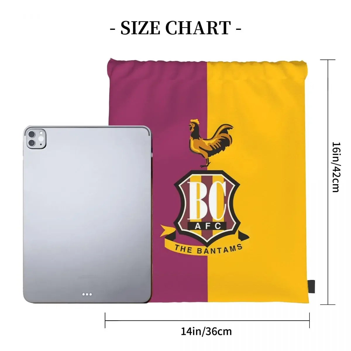 Bradford City Backpacks Multi-function Portable Drawstring Bags Drawstring Bundle Pocket Sports Bag BookBag For Man Woman School