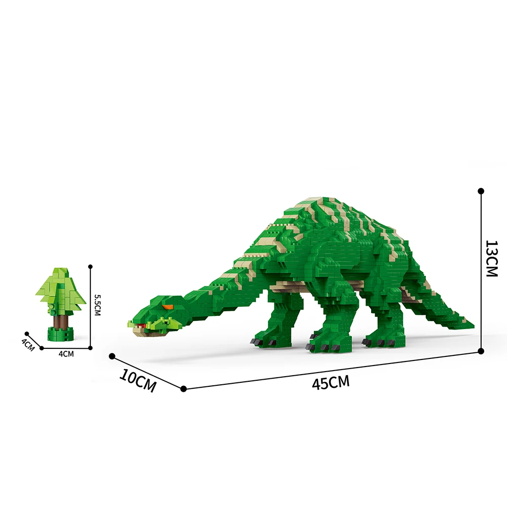 Mega First Builders HKN43 - Blocks Sensory Toy for Toddlers, Dinosaurs Made of Building Blocks, T-Rex, Brontosaurus, Pterodactylus and Stegosaurus, Construction Toy for Toddlers from 1 Year