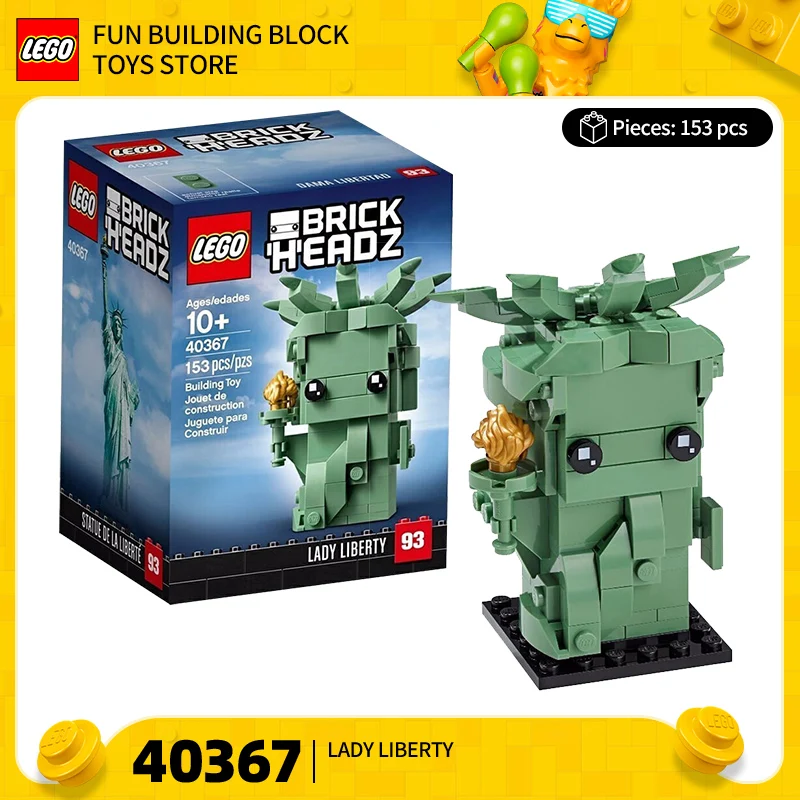 

Lego Block Square Head Series 40367 40378 40421 40443 Статуя Свободы Квадратная детская игрушка в подарок