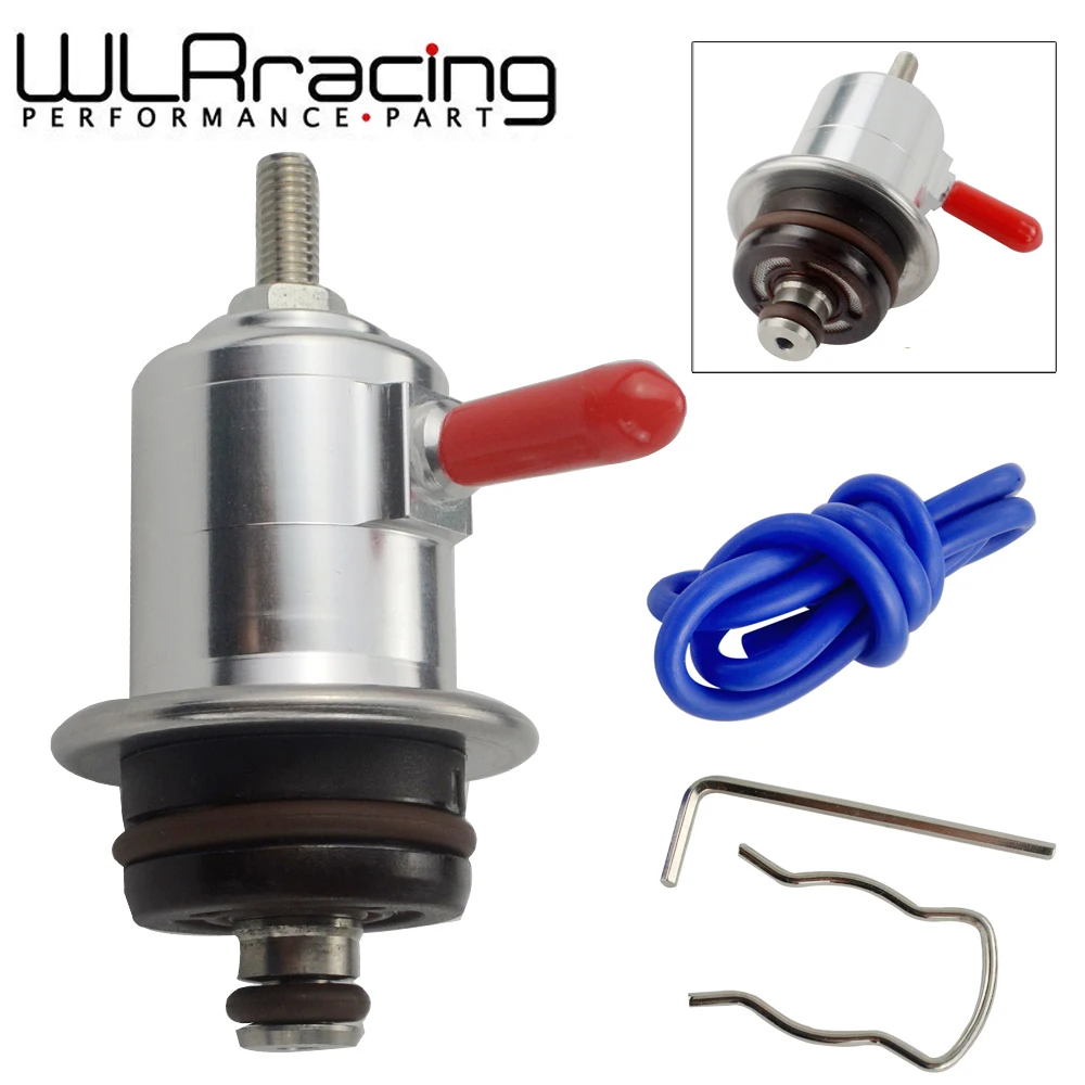 WLR RACING 0-5 bar Adjustable Aluminum Fuel Pressure Regulator For VW Golf Jetta Passat Audi VAG Engine WLR-FPR99