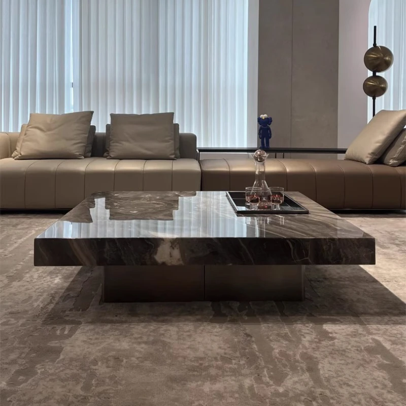 

# L High-end Marble Coffee Table Modern Elegant Luxury Creativity Center Tables For Living Room Minimalist Kawowe Furniture