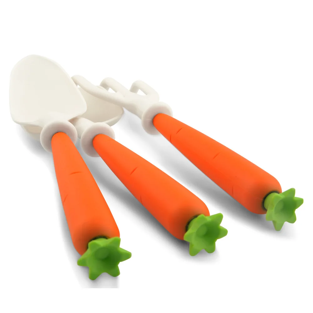 New Children's Garden Planting Tool Set Carrot Digging Shovel Graduated Pointed Shovel Rake Flower Planting Three Piece Set