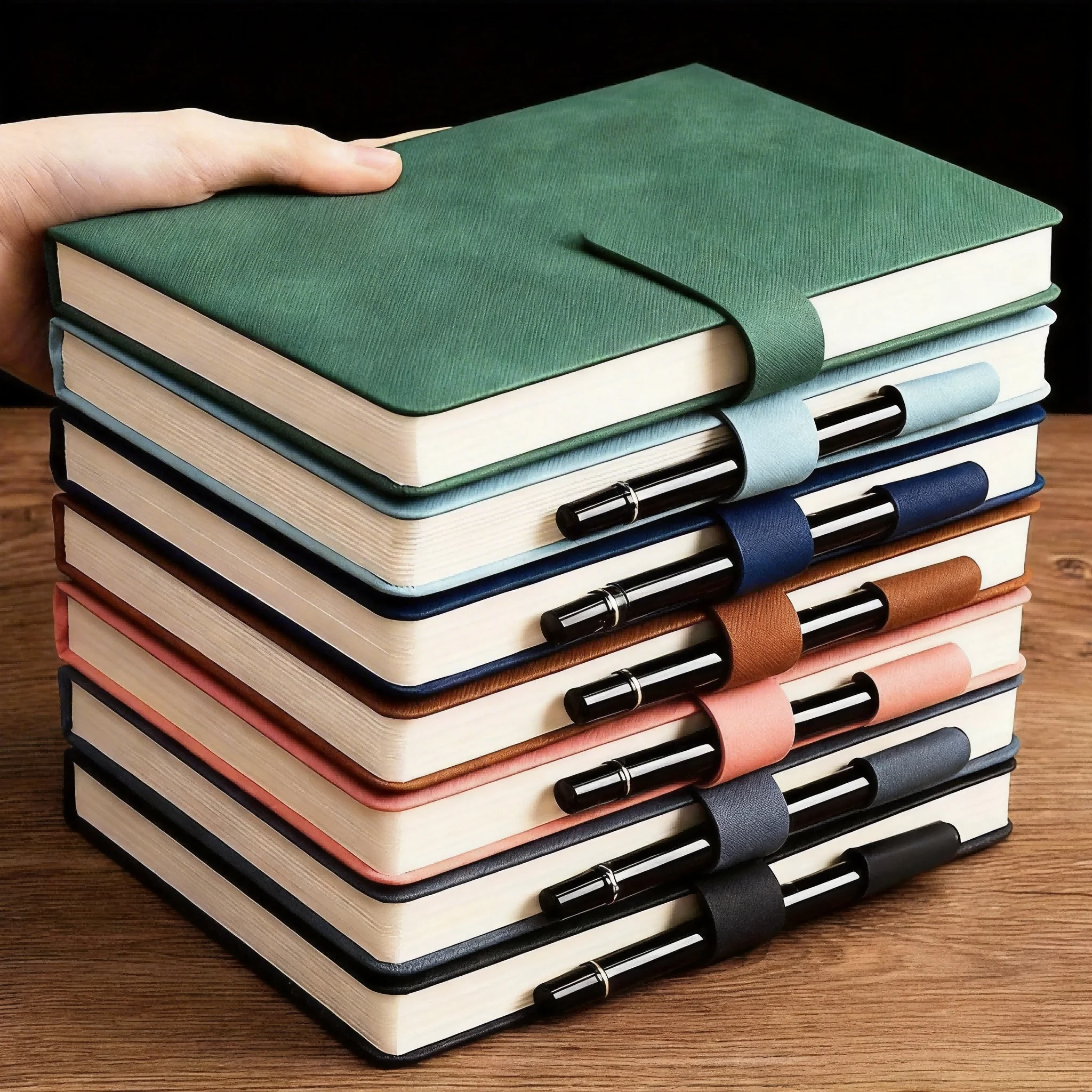 A5 Lined Leather Journal Notebook for Men Women,5.83