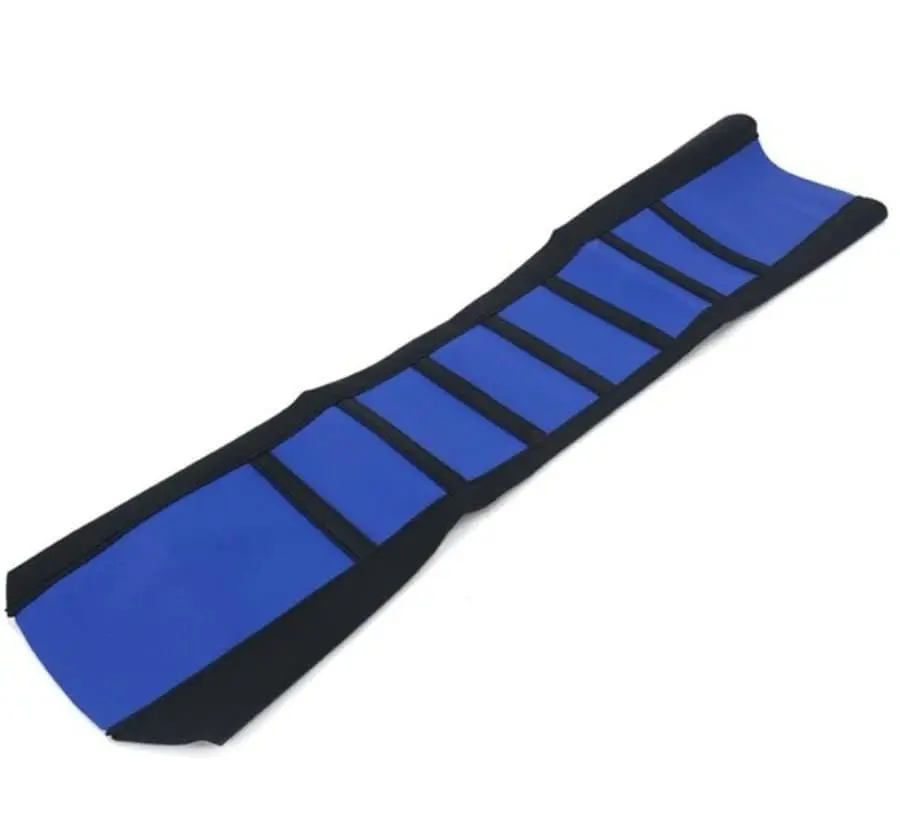 Rubber Gripper Soft Motorcycle Dirt Bike Seat Cover Rib Skin Anti-Slip Pad Blue