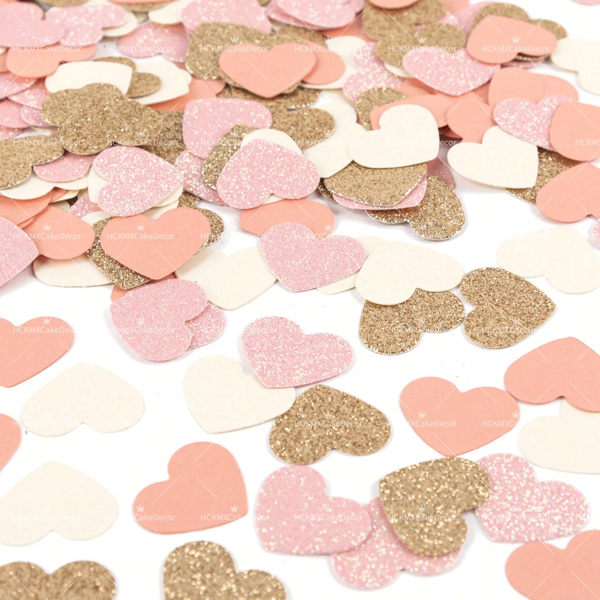 100 Stück Glitzer-Herzen Gemischte Weiße Herzen Tischkonfetti für Hochzeit Braut Valentinstag Geburtstag Party Tischdekoration