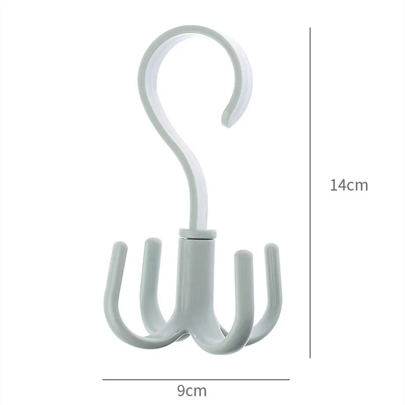 Rotatable Hanging Bag Hat Scarf Dormitory Storage Punch-FreeFour-Claw Hook Multi-Functional Multi-Purpose Movable Hook