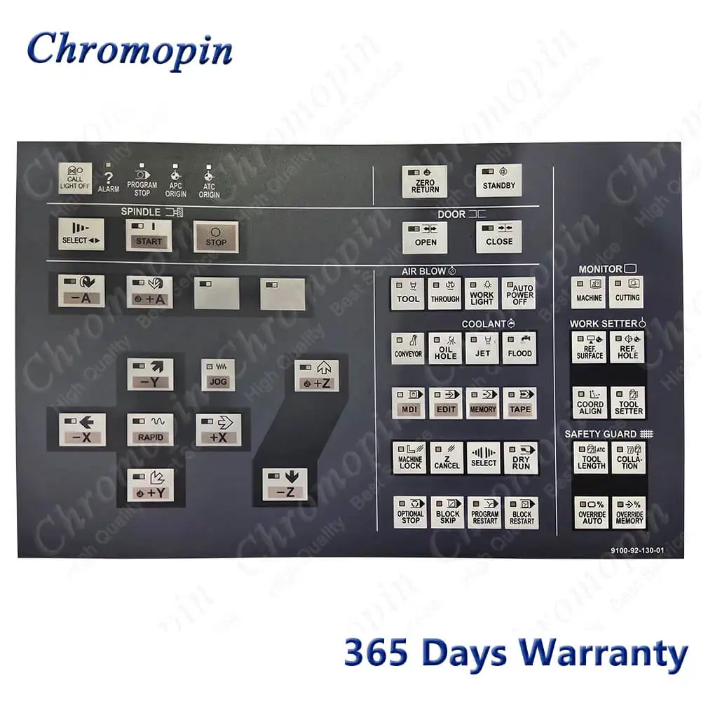 Film de clavier à Membrane pour VS40/VS50/VS60 CNC 9100-92-130-01, Film de superposition de clavier à Membrane