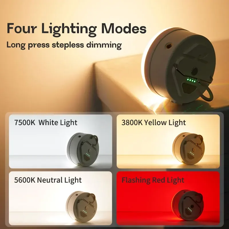 

Outdoor LED Camping Light 4 Modes MiNi Portable Hang Tent Lamp USB Rechargeable Portable Waterproof Emergency Light