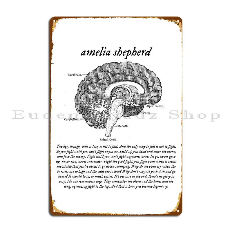 Amelia Shepherd Grey Anatomy Grey S Caterina Scorsone Металлический знак Клубная вечеринка Принт Бар Кухня Клуб Оловянная вывеска Плакат