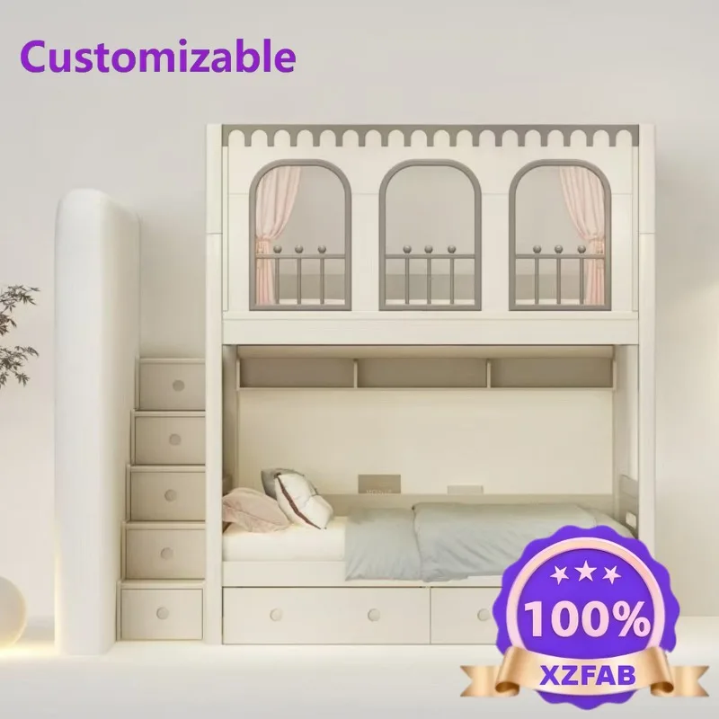 Factory Direct 2026 Bed bunk solid wood double-layer adult high and low child and mother bed elevated bed small apartment