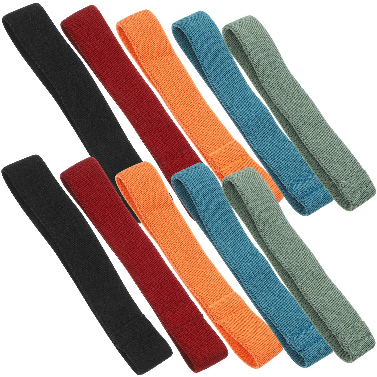 

10pcs Bento Straps 25mm Elastic Bands Black Green Red Fixing Belts Handheld Bands for Lunch Boxes Containers