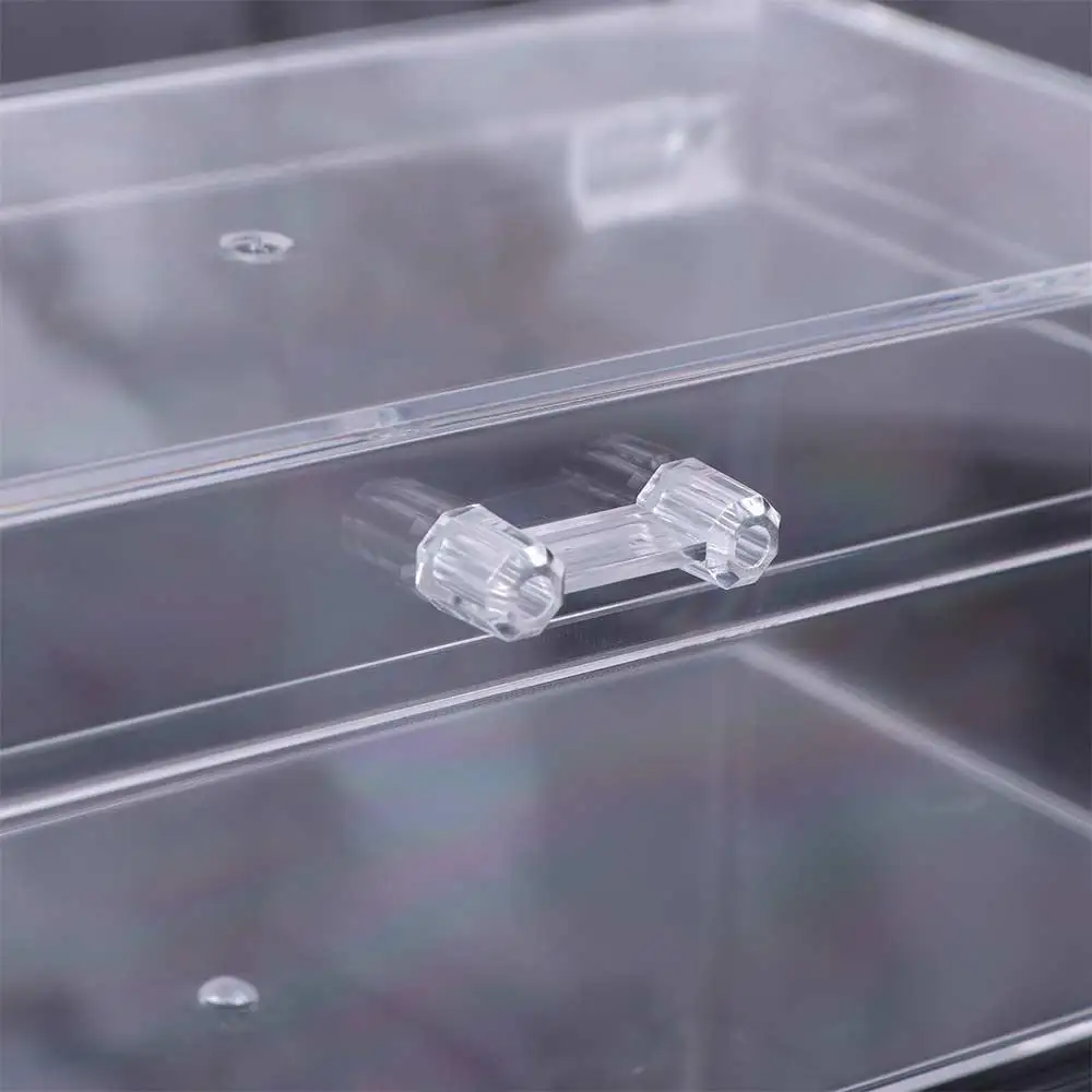 Large Capacity Photo Card Storage Box DIY Saving Space Make Up Organizer Compartment Clear Card Storage Box