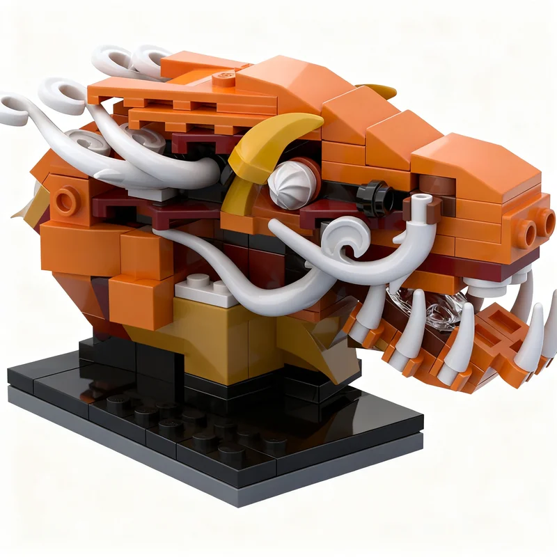 147 Piezas MOC Barrio Chino, Bloques de Construcción de Modelos, Juguete de Construcción, Regalos de Navidad, Idea Creativa DIY, Educación, Ensamblaje, Cumpleaños
