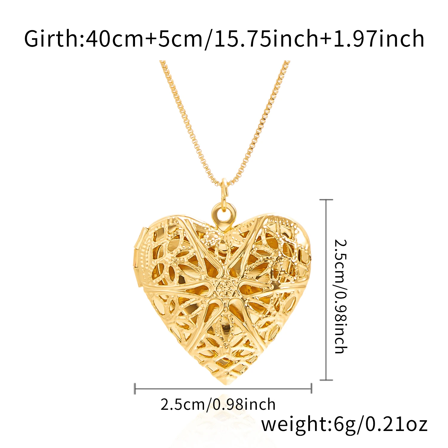 Vintage-Halskette mit geschnitztem Herz-Medaillon in Goldfarbe für Frauen, personalisierter Foto-Anhänger, romantisches, ästhetisches Valentins-Schmuckgeschenk – Detail 13