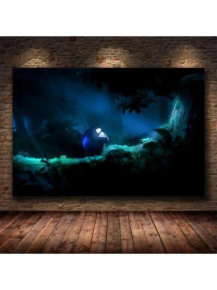 Game Themed Poster Ori and The Blind Forest HD Canvas Painting Print Adventure Puzzle Game Wall Art Picture for Home Room Decor