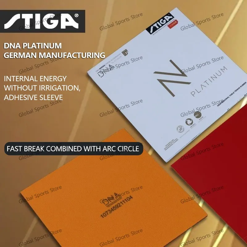 오리지널 STIGA DNA PLATINUM 시리즈 탁구 고무 전문 끈적이지 않는 탁구 고무 시트 독일산