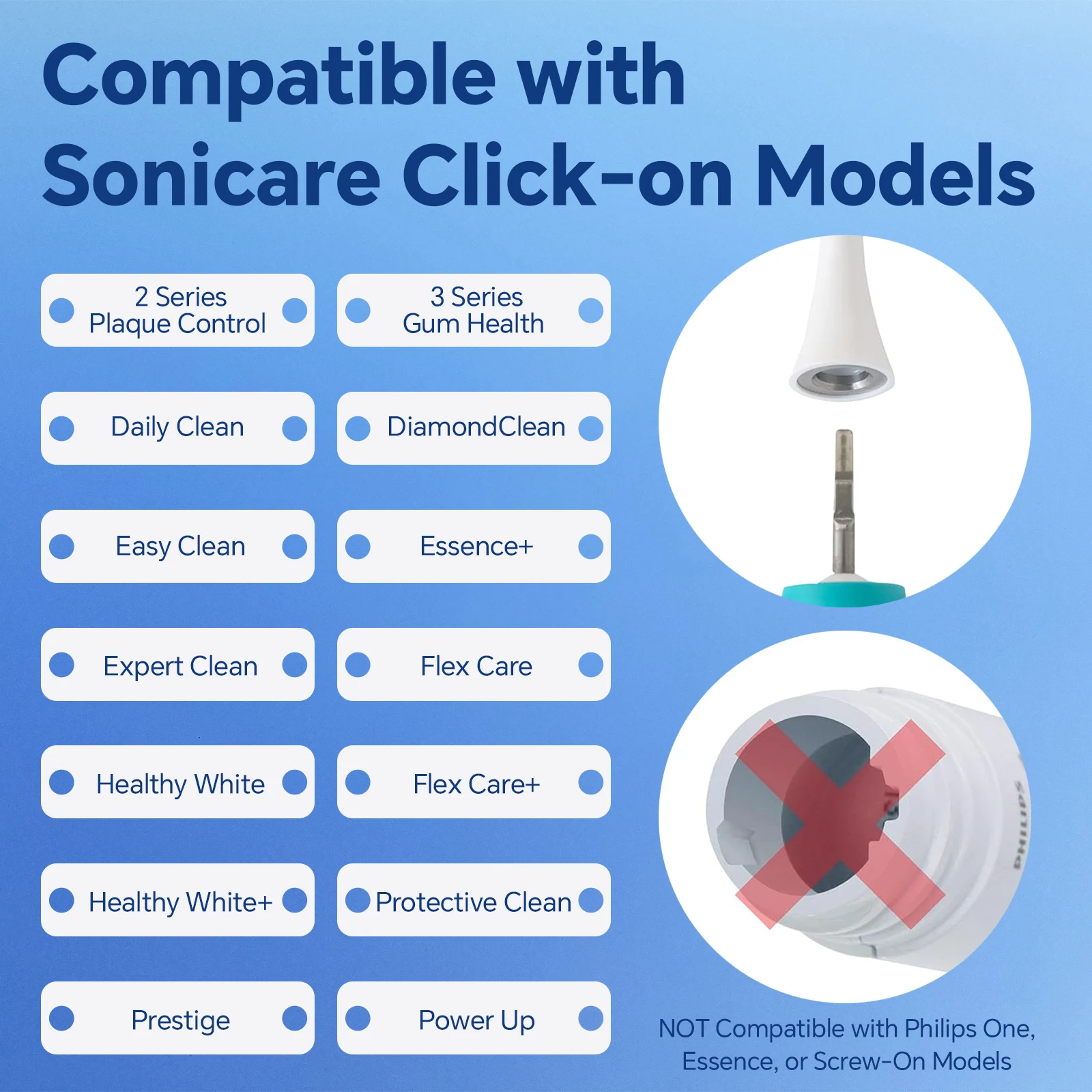 Electric Toothbrush Replacement Heads Compatible with Philips Sonicare, Ultra Soft Nano Bristles Brush Heads for Sensitive Care