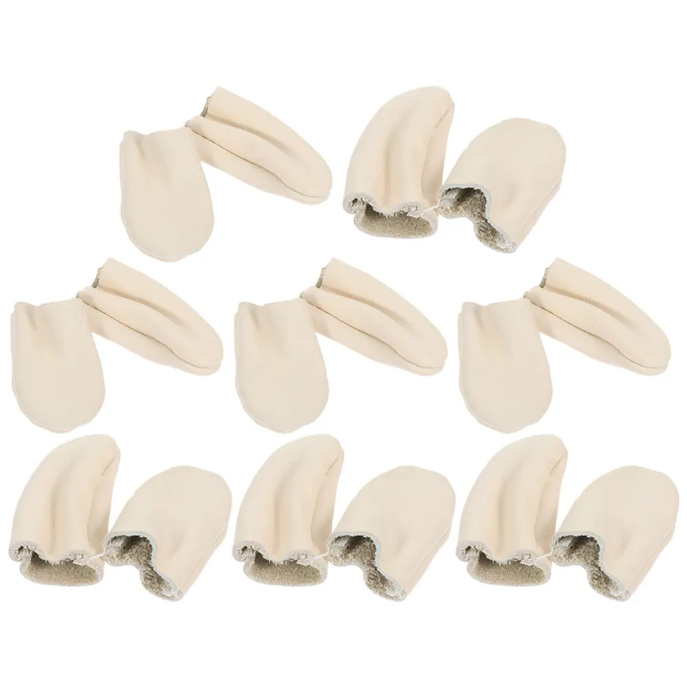 

8Pairs Thimble Finger Protectors for Hand Sewing Needle Felting Cross Stitch Quilting Knitting DIY Crafts Sewing Tools