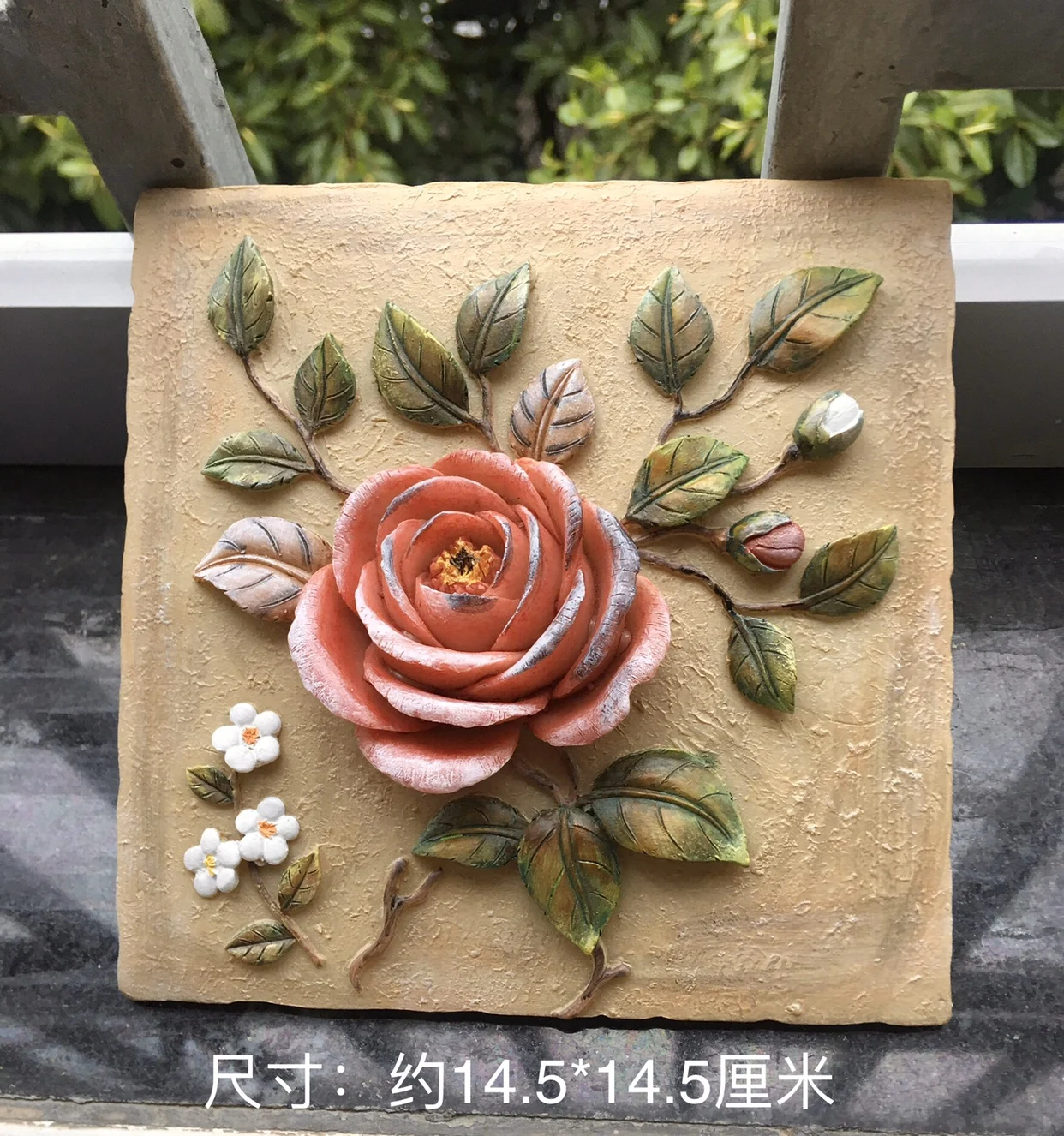 

European Style Resin Handicraft Relief Hanging Board, Creative Rural Garden Series, Rose Hanging Pieces, Home Gifts