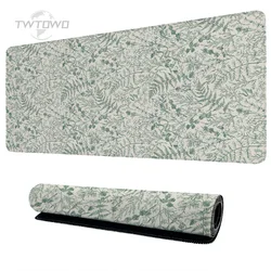 Mouse Pad Gaming Green Flower Grass Aesthetics XL New Mousepad XXL Mechanical Keyboard Pad Carpet Non-Slip Desktop Mouse Pad