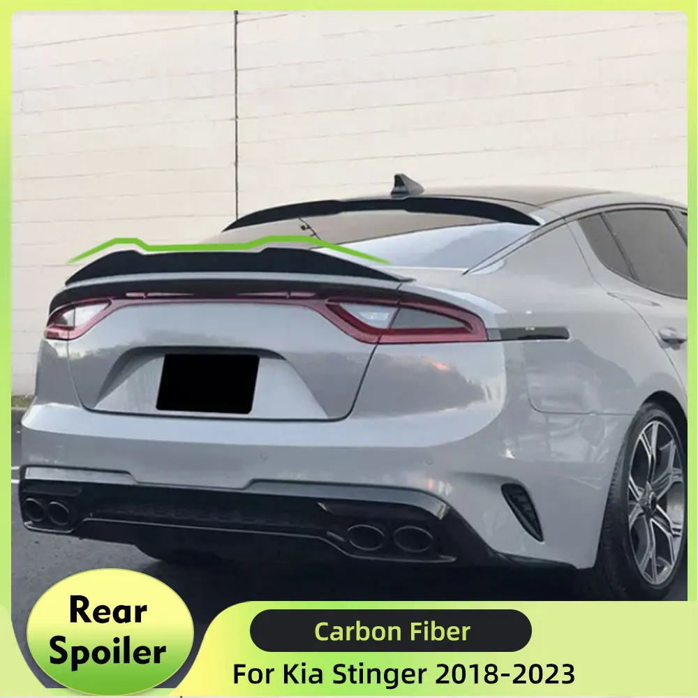 Carbon Fiber Rear Spoiler Wing for Kia Stinger 2018-2023 Rear Trunk Boot Racing Spoiler Wing Car Body Kits Rear Wing Lips